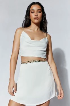 JLW Havva Diamante Top - White Two Piece Sets