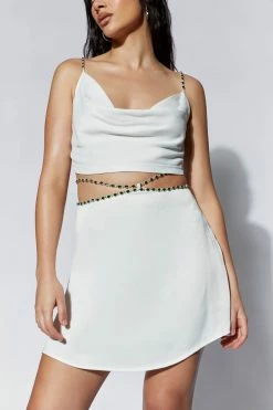 JLW Havva Diamante Top - White Two Piece Sets