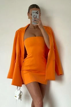 WNT Two Piece Sets Madison Oversized Blazer - Tangerine