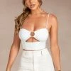 ROM All Tops Valencia Ring Bralette - White