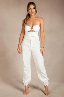 ROM All Tops Valencia Ring Bralette - White