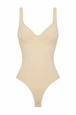 ROMA CLOTHING Angelina Jersey Cupped Bodysuit - Cream