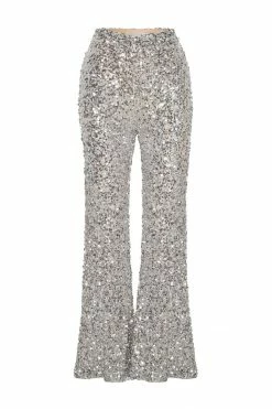 QINGYA FASHION CO., LTD. Blair Wide Leg Sequin Pants - Silver All Bottoms 19 QINGYA FASHION CO., LTD. Blair Wide Leg Sequin Pants - Silver All Bottoms