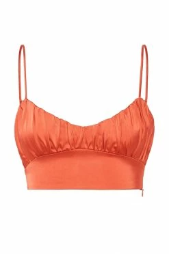 ROM Brea Ruched Bust Crop Top - Red All Tops