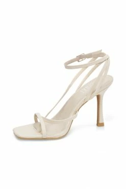 LFS All Accessories Brandy Ankle Strap Heels - Ivory