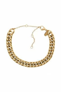 ZNY Laura 14K Gold Plated Cuban Chain Chunky Bracelet/Anklet - Gold All Accessories