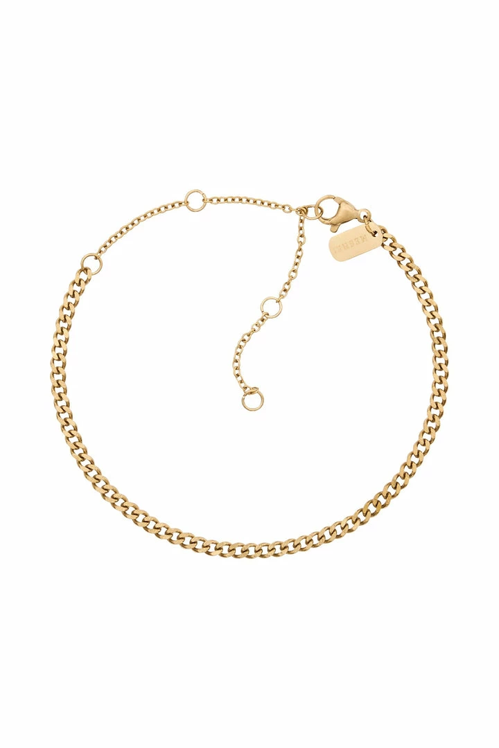 ZNY Emory 14K Gold Plated Small Chain Bracelet/Anklet - Gold All Accessories 1 ZNY Emory 14K Gold Plated Small Chain Bracelet/Anklet - Gold All Accessories