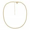 ZNY All Accessories Haisley 14K Gold Plated Twisted Small Chain Necklace - Gold