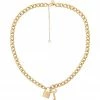 ZNY Shanese 14K Gold Plated Lock And Key Necklace - Gold All Accessories