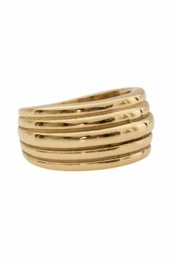 ZNY All Accessories Minnie 14K Gold Plated Chunky Gold Plated Ring - Gold