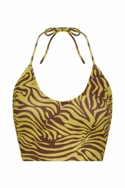 ROM All Tops Joelle Halter Crop Top - Zebra Print 19 ROM All Tops Joelle Halter Crop Top - Zebra Print