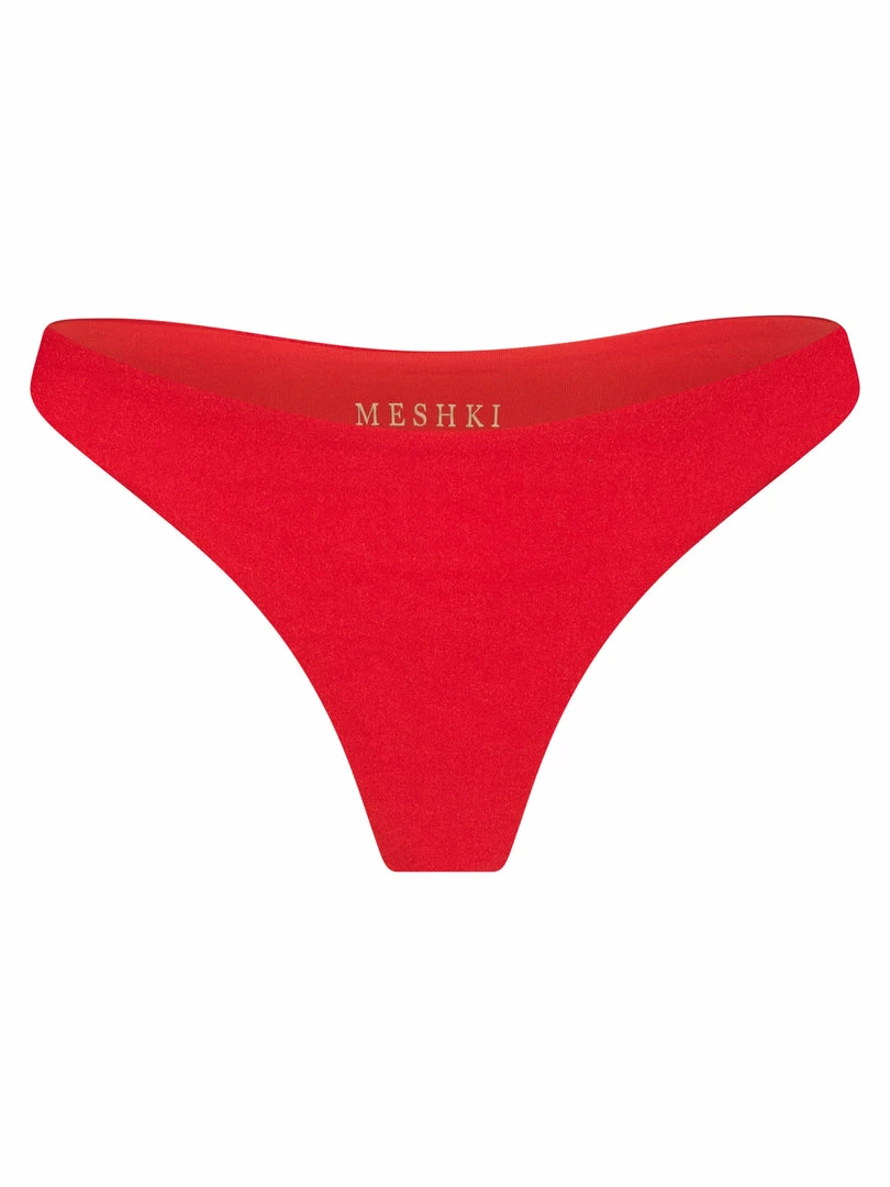 GLD MESHKI SWIM Ivanna Thong Bikini Bottoms - Red 7 GLD MESHKI SWIM Ivanna Thong Bikini Bottoms - Red