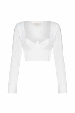 QNG All Tops Zahara Corset Shirt - White