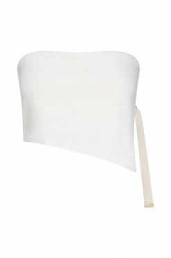 HSH Misa Linen Bandeau Crop Top - White 19 HSH Misa Linen Bandeau Crop Top - White