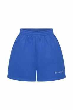 QNG Parker Oversized Fleeceback Track Short - Cobalt Blue