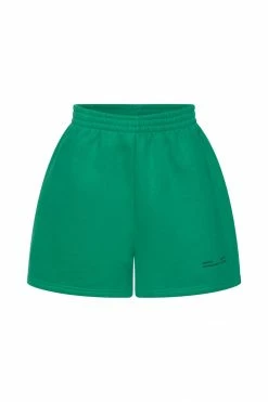 QNG Sweaters & Hoodies Parker Oversized Fleeceback Track Short - Bright Green