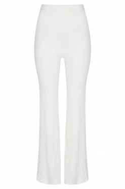 SOP Gemima Flare Knitted Pant - Cream Two Piece Sets