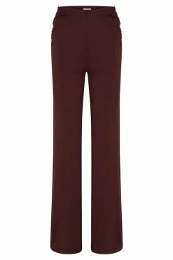 WXI Eleanor Ruched Cut Out Pants - Chocolate