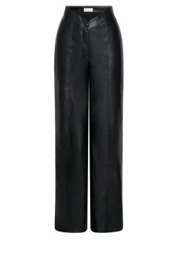 WNT Kamora Faux Leather Wide Leg Pants - Black Two Piece Sets 19 WNT Kamora Faux Leather Wide Leg Pants - Black Two Piece Sets