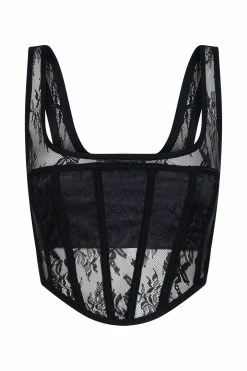 WNT Delaney Lace Corset Bustier - Black All Tops 15 WNT Delaney Lace Corset Bustier - Black All Tops