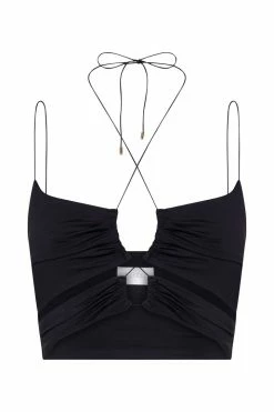 WXI Phoenix Cut Out Ruched Crop Top - Black 15 WXI Phoenix Cut Out Ruched Crop Top - Black
