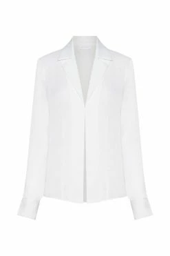 WNT April Open Front Shirt - White 21 WNT April Open Front Shirt - White