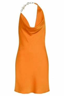 WNT Elodie Cowl Front Chain Mini Dress - Mandarin DRESSES