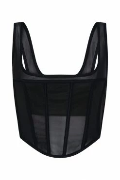 WNT All Tops Delaney Corset Bustier - Black