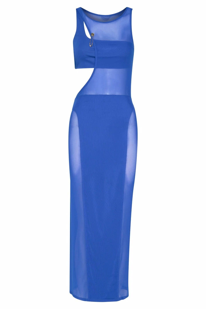 GZH Chelsea Sleeveless Mesh Cut Out Midi Dress - Cobalt Blue 8 GZH Chelsea Sleeveless Mesh Cut Out Midi Dress - Cobalt Blue