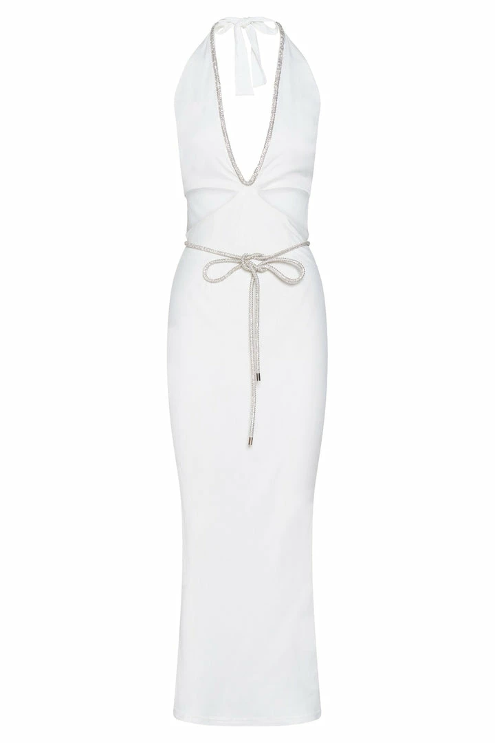 JLW Lila Diamante Rope Midi Dress - White DRESSES 10 JLW Lila Diamante Rope Midi Dress - White DRESSES