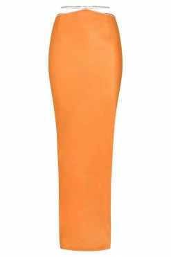 JLW Two Piece Sets Dayana Diamante Maxi Skirt - Mandarin 19 JLW Two Piece Sets Dayana Diamante Maxi Skirt - Mandarin