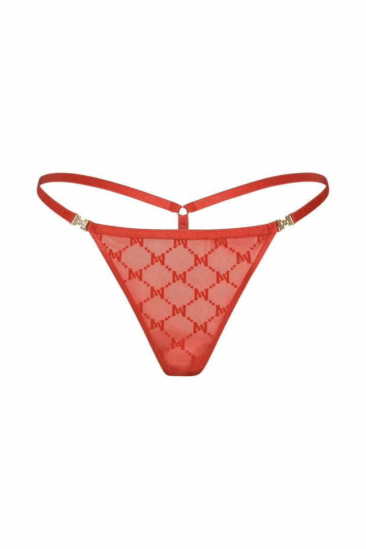 GZH Intimates Millie Monogram Brief - Red 8 GZH Intimates Millie Monogram Brief - Red