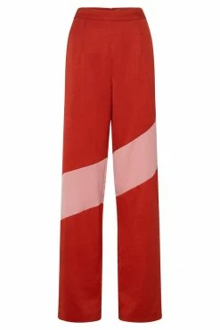 WNG Two Piece Sets Cantena Satin Two Tone Trousers - Multi Red 11 WNG Two Piece Sets Cantena Satin Two Tone Trousers - Multi Red