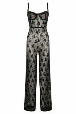 QNG Honour Lace Jumpsuit - Black