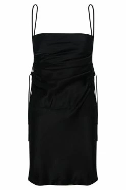 JLW Nikole Tie Up Side Mini Dress - Black