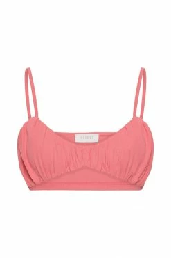 ROM Jordan Ruched Front V Front Top - Pink Two Piece Sets