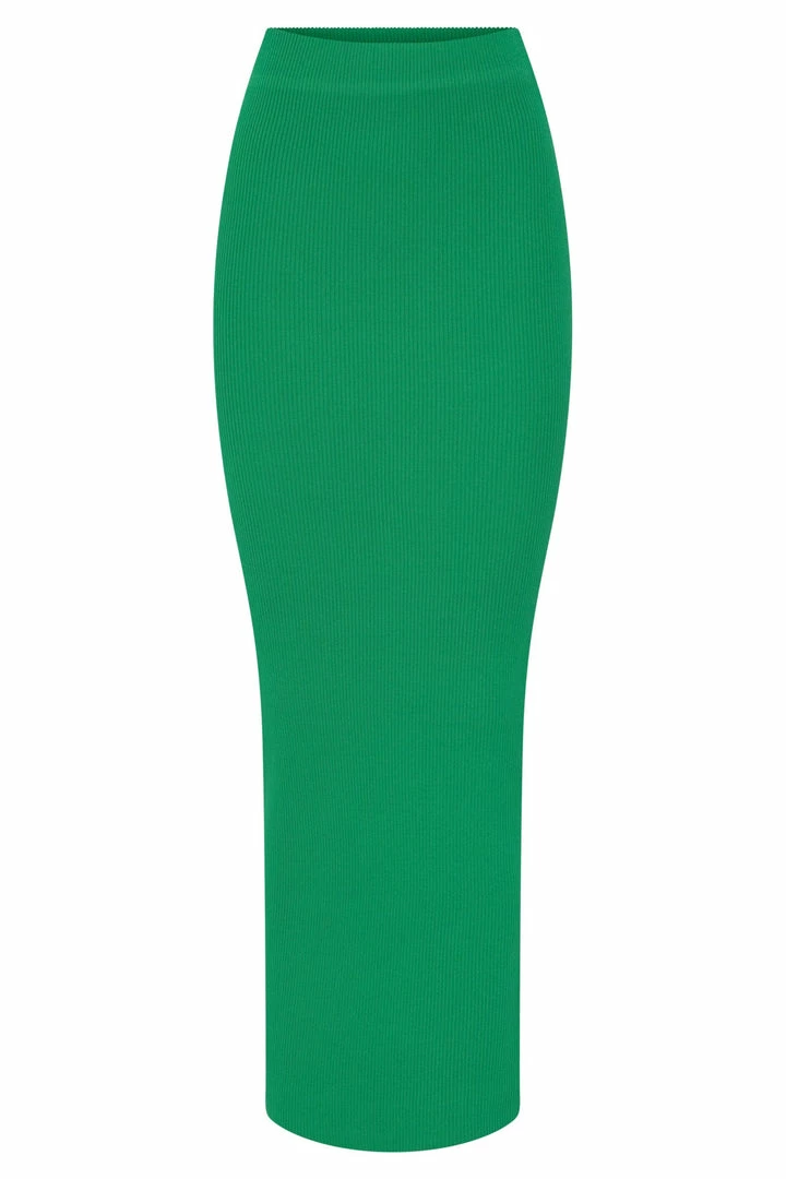 EMS Kaesha Split Midi Knitted Skirt - Green Two Piece Sets 6 EMS Kaesha Split Midi Knitted Skirt - Green Two Piece Sets