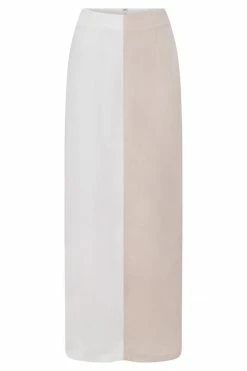 JLW Two Piece Sets Frankie Two Tone Satin Maxi Skirt - Multi Bone 13 JLW Two Piece Sets Frankie Two Tone Satin Maxi Skirt - Multi Bone