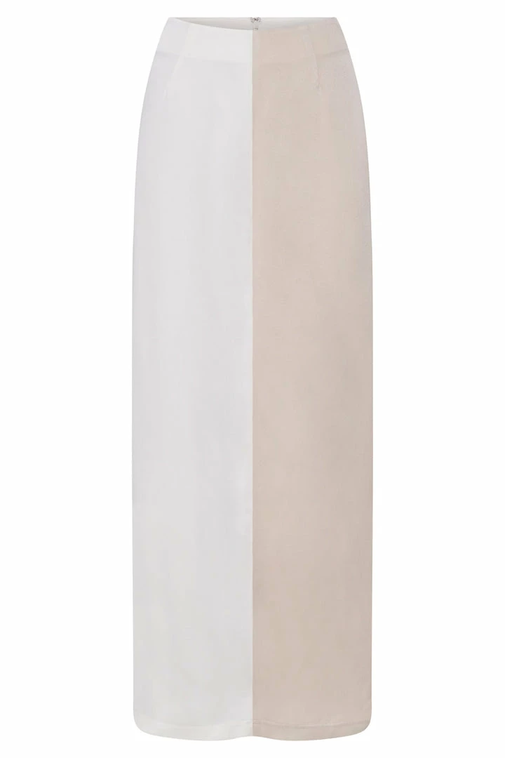 JLW Two Piece Sets Frankie Two Tone Satin Maxi Skirt - Multi Bone 7 JLW Two Piece Sets Frankie Two Tone Satin Maxi Skirt - Multi Bone