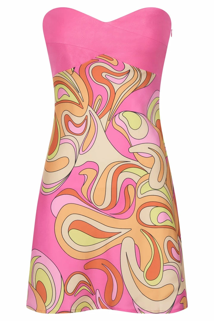 JLW DRESSES Veronica Strapless Mini Dress - Psychedelic Print 9 JLW DRESSES Veronica Strapless Mini Dress - Psychedelic Print