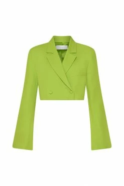 WNT Two Piece Sets Luella Flared Cropped Blazer - Lime Green 15 WNT Two Piece Sets Luella Flared Cropped Blazer - Lime Green