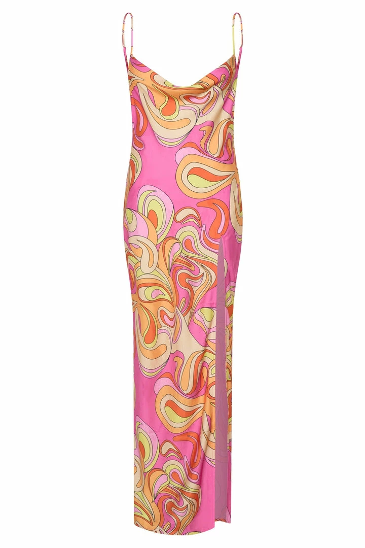 JLW Jade Cowl Neck Backless Maxi Dress - Psychedelic Print 9 JLW Jade Cowl Neck Backless Maxi Dress - Psychedelic Print