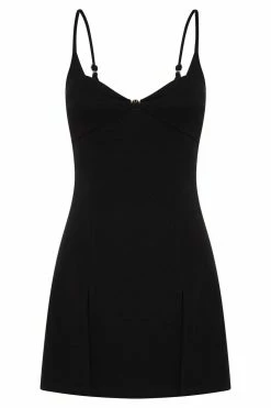 QNG Lex Two Tone Mini Dress - Black DRESSES