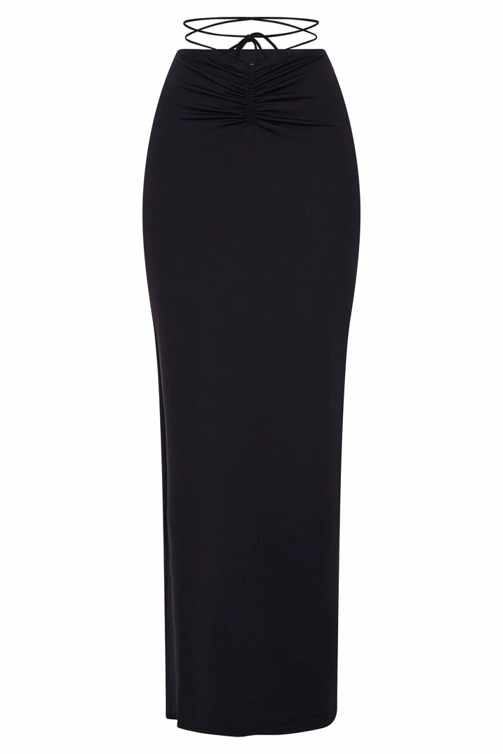 WXI Amber Ruched Maxi Skirt - Black 11 WXI Amber Ruched Maxi Skirt - Black