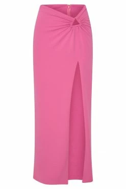 AMC Jacqui Side Split Midi Skirt - Pink Two Piece Sets