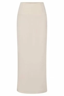 AMC Nicole Hook And Eye Maxi Skirt - Bone 21 AMC Nicole Hook And Eye Maxi Skirt - Bone