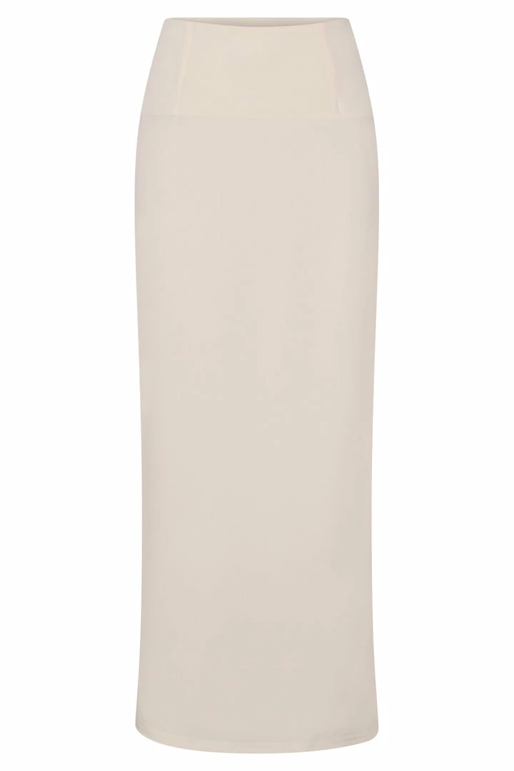 AMC Nicole Hook And Eye Maxi Skirt - Bone 11 AMC Nicole Hook And Eye Maxi Skirt - Bone
