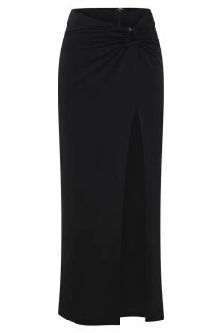 AMC Jacqui Side Split Midi Skirt - Black Two Piece Sets
