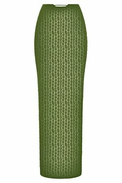 SKY Rosella Crochet Maxi Skirt - Green