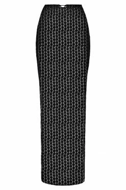 SKY Rosella Crochet Maxi Skirt - Black Two Piece Sets